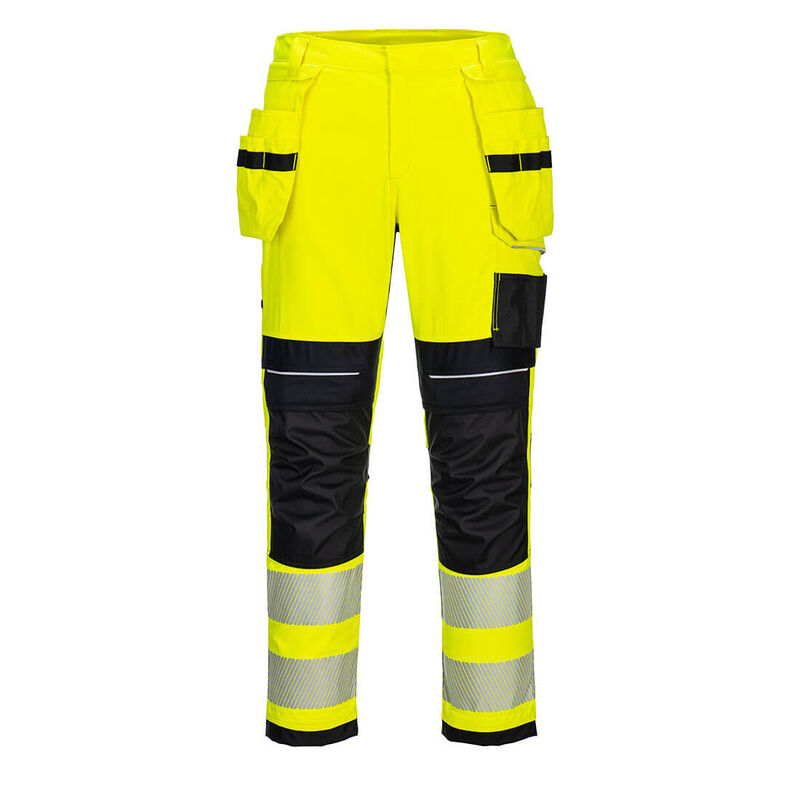 Tuotekategoria: Portwest PW3 liekinkestävät Hi-Vis riipputaskuhousut